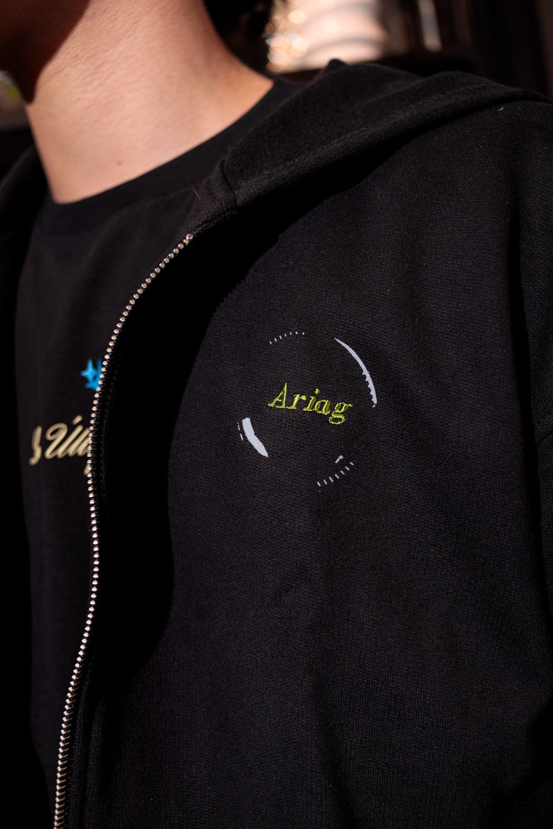 HOODIE NEGRO LARGO