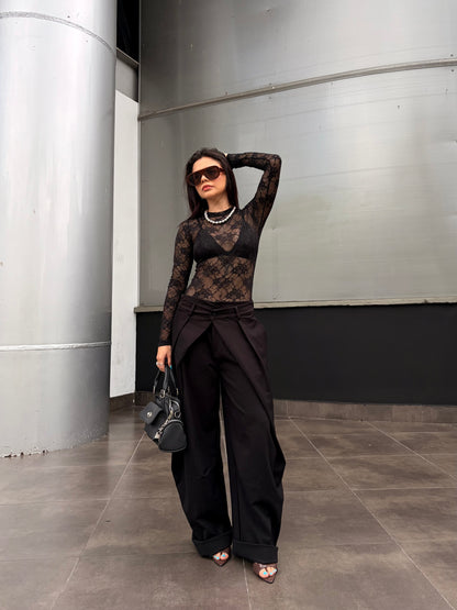 PANTALÓN DOBLE NEGRO