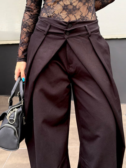 PANTALÓN DOBLE NEGRO