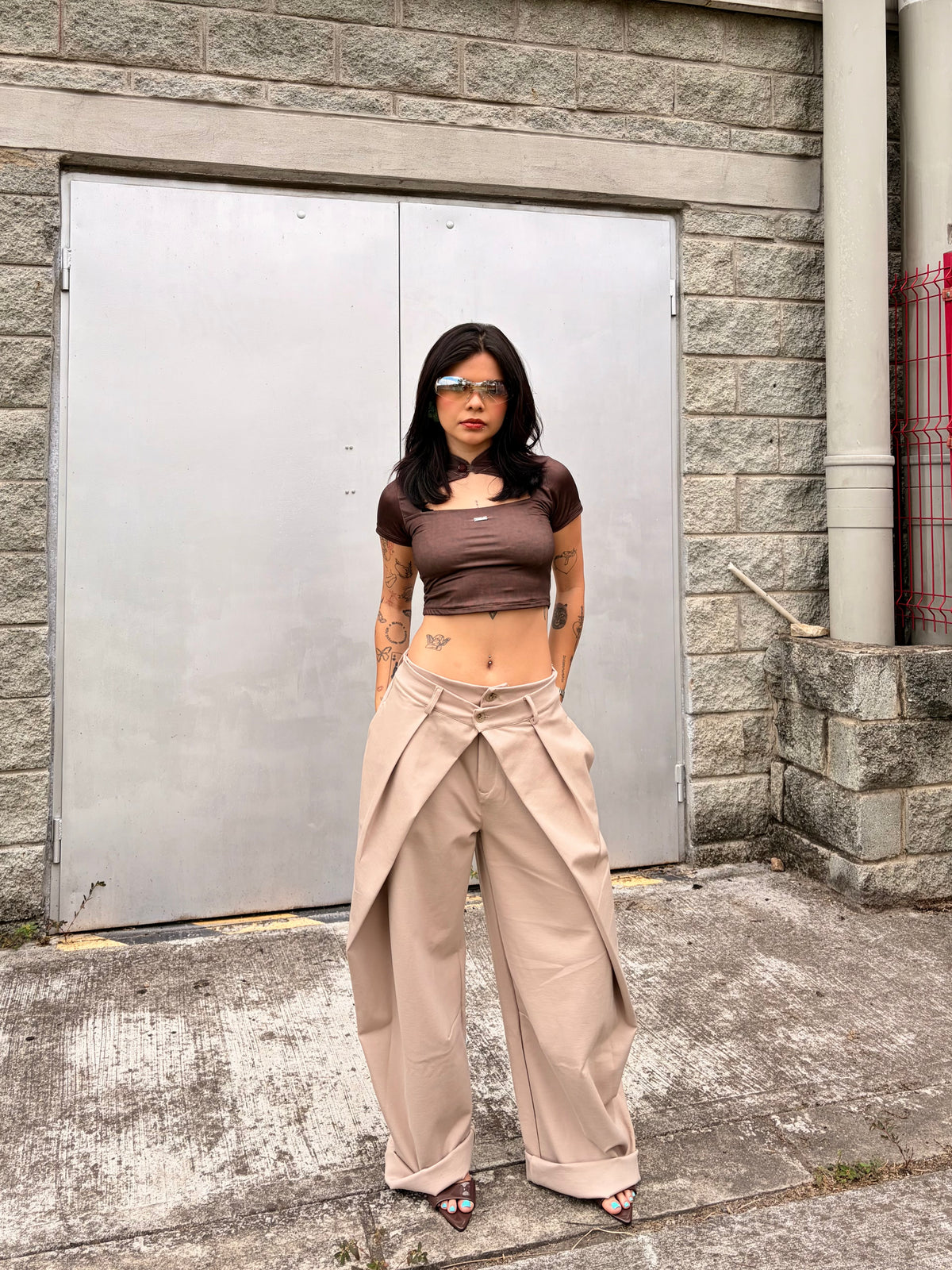 PANTALÓN DOBLE BEIGE
