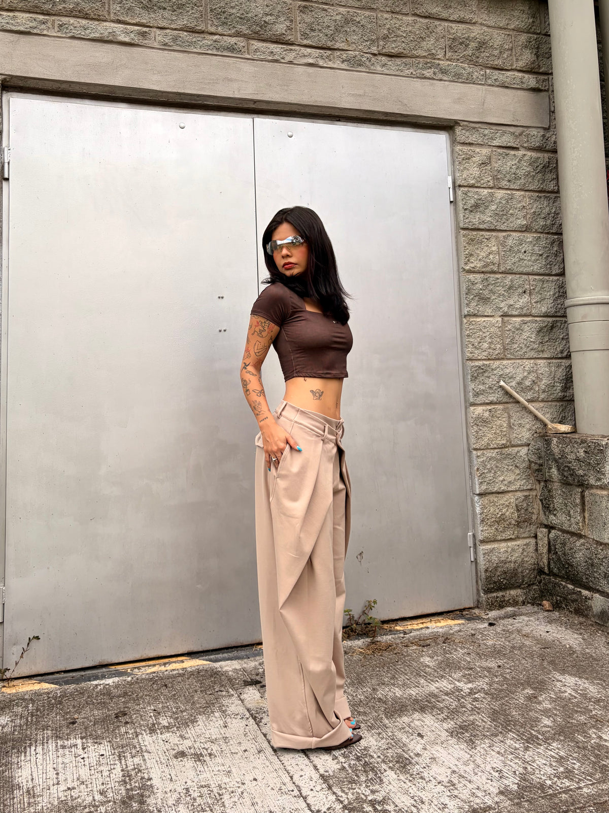 PANTALÓN DOBLE BEIGE