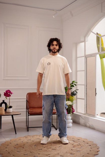 CAMISETA TRAZOS A LÁPIZ - REGULAR CRUDO