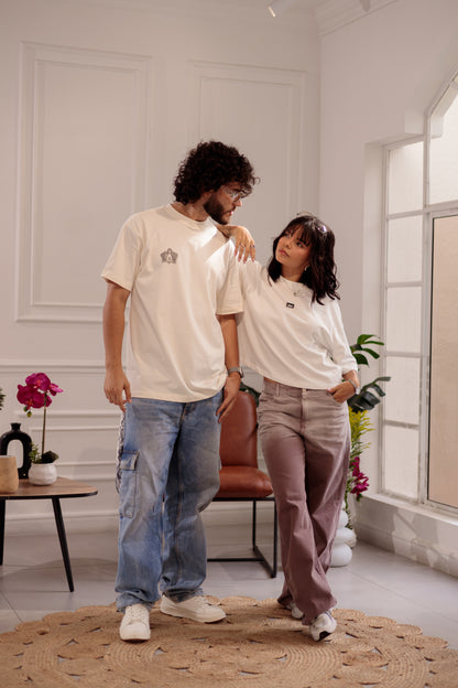 CAMISETA TRAZOS A LÁPIZ - REGULAR CRUDO