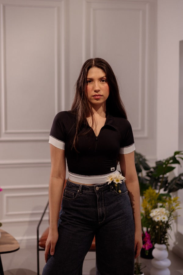 TOP POLO NEGRO