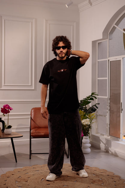 CAMISETA CATTLEYA - REGULAR NEGRA