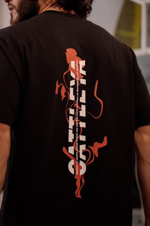 CAMISETA CATTLEYA - REGULAR NEGRA