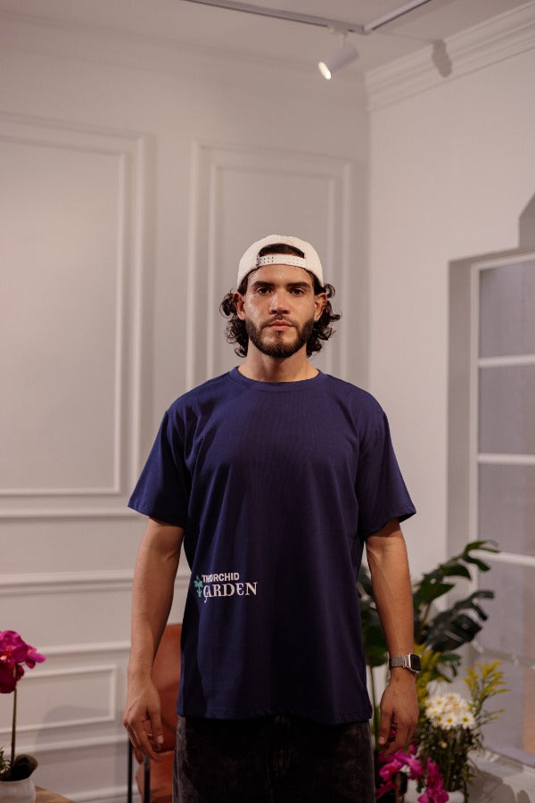 CAMISETA SILUETAS DEL JARDÍN - REGULAR AZUL