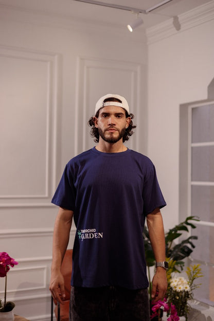 CAMISETA SILUETAS DEL JARDÍN - REGULAR AZUL